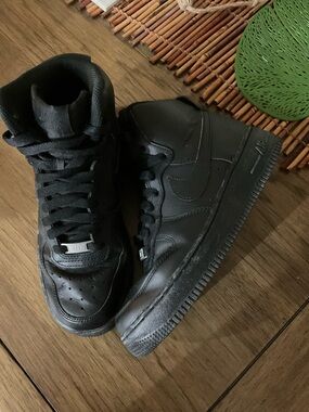 Size 7.5 - Nike Air Force 1 High Triple Black Nike Men’s Black High-Top Sneakers